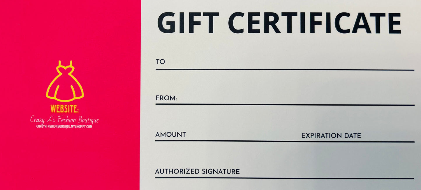 Gift Certificate
