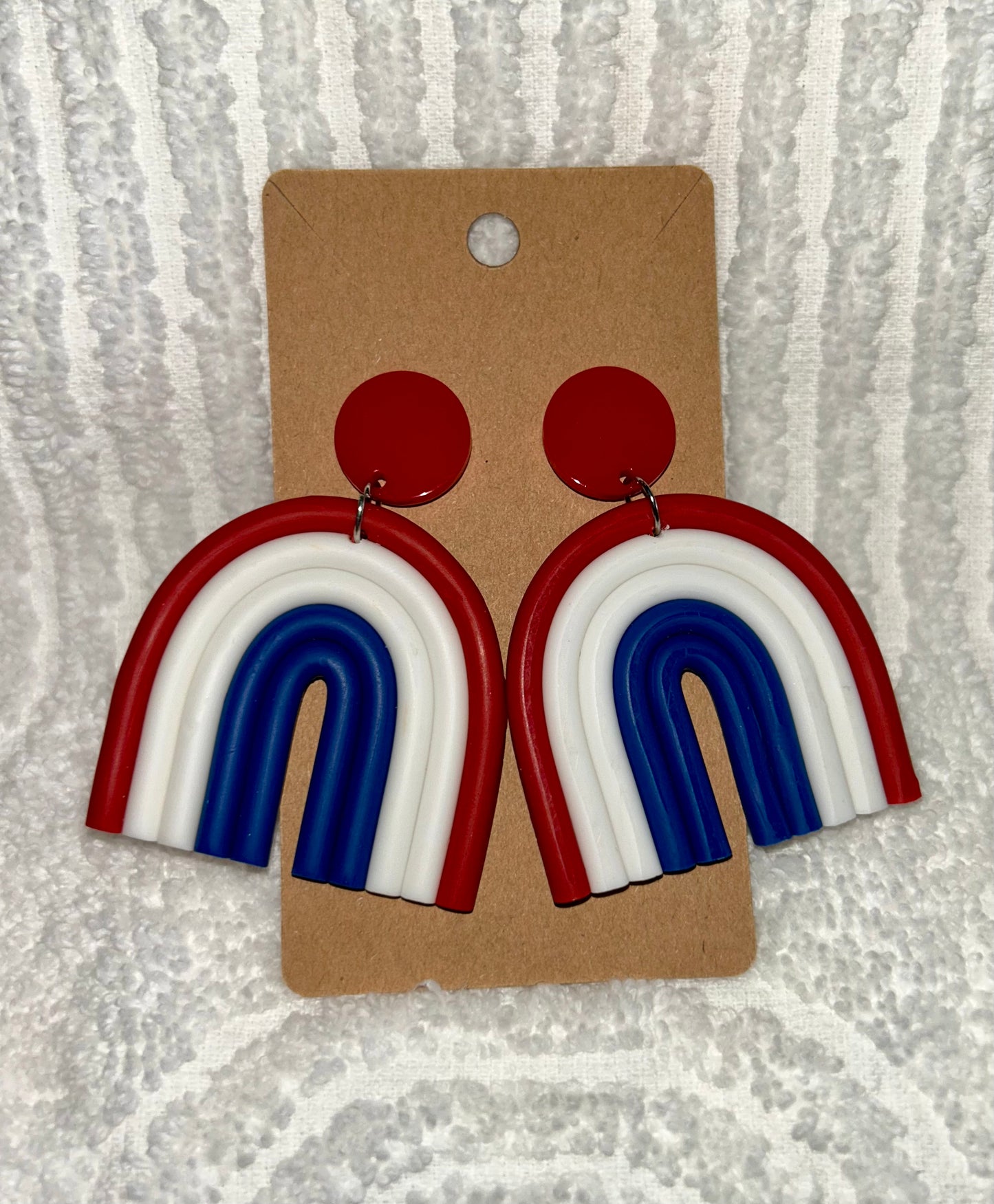 Red White & Blue Boho Earrings