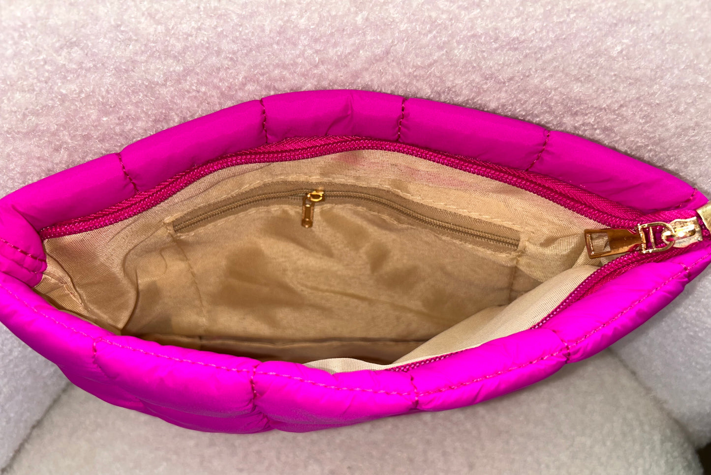 Puffy Makeup Bag- Different Color Options Available
