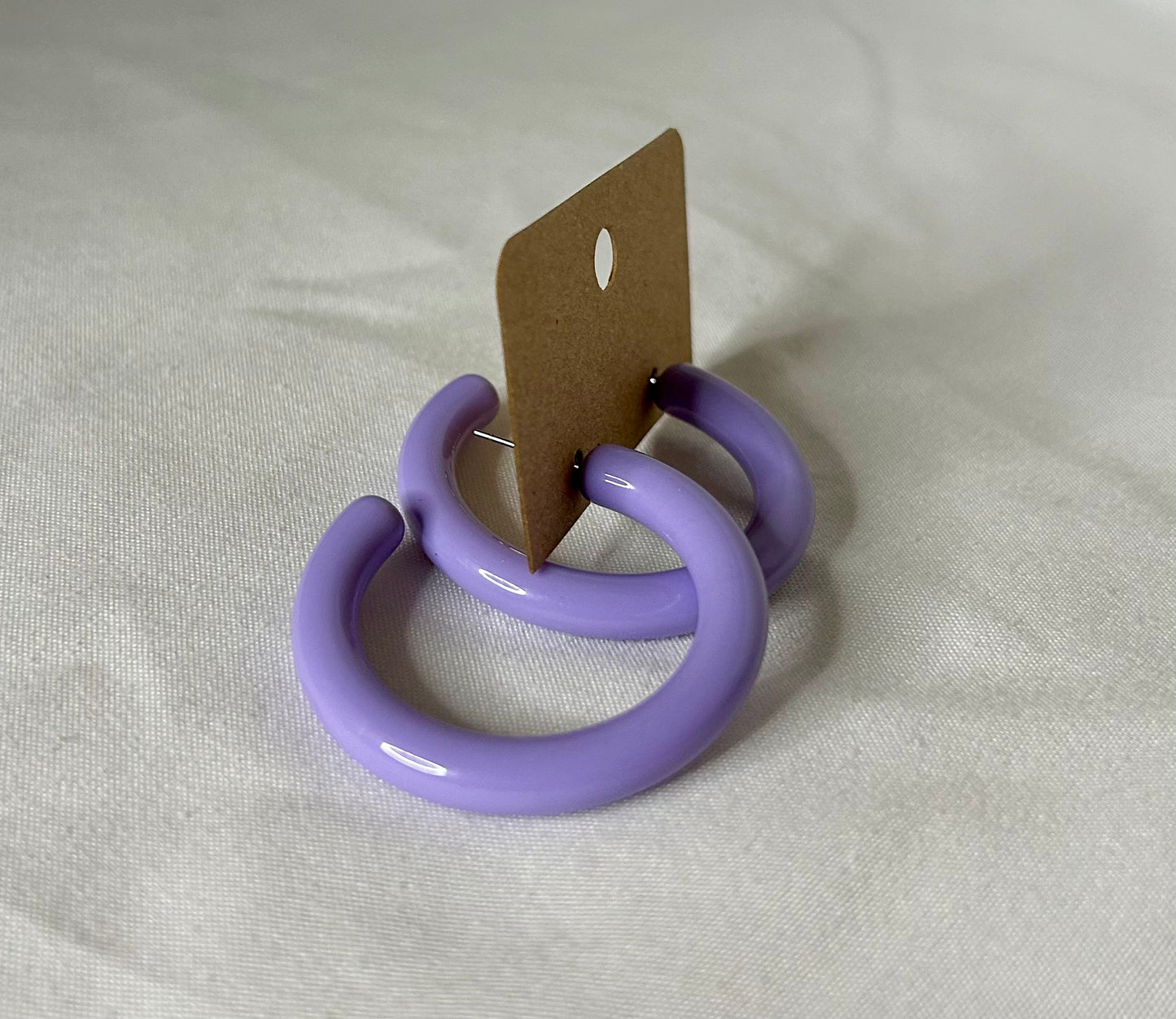 Purple Hoop Earrings