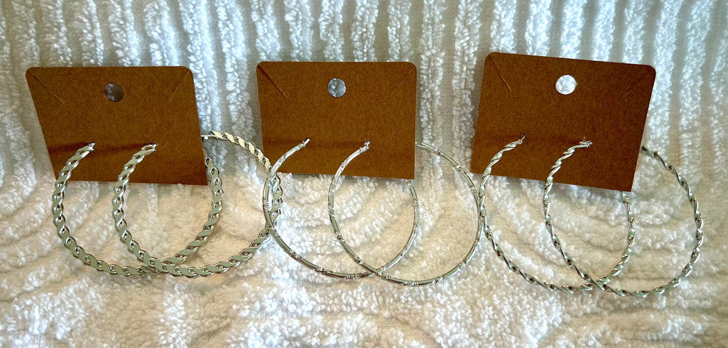 Silver Hoops