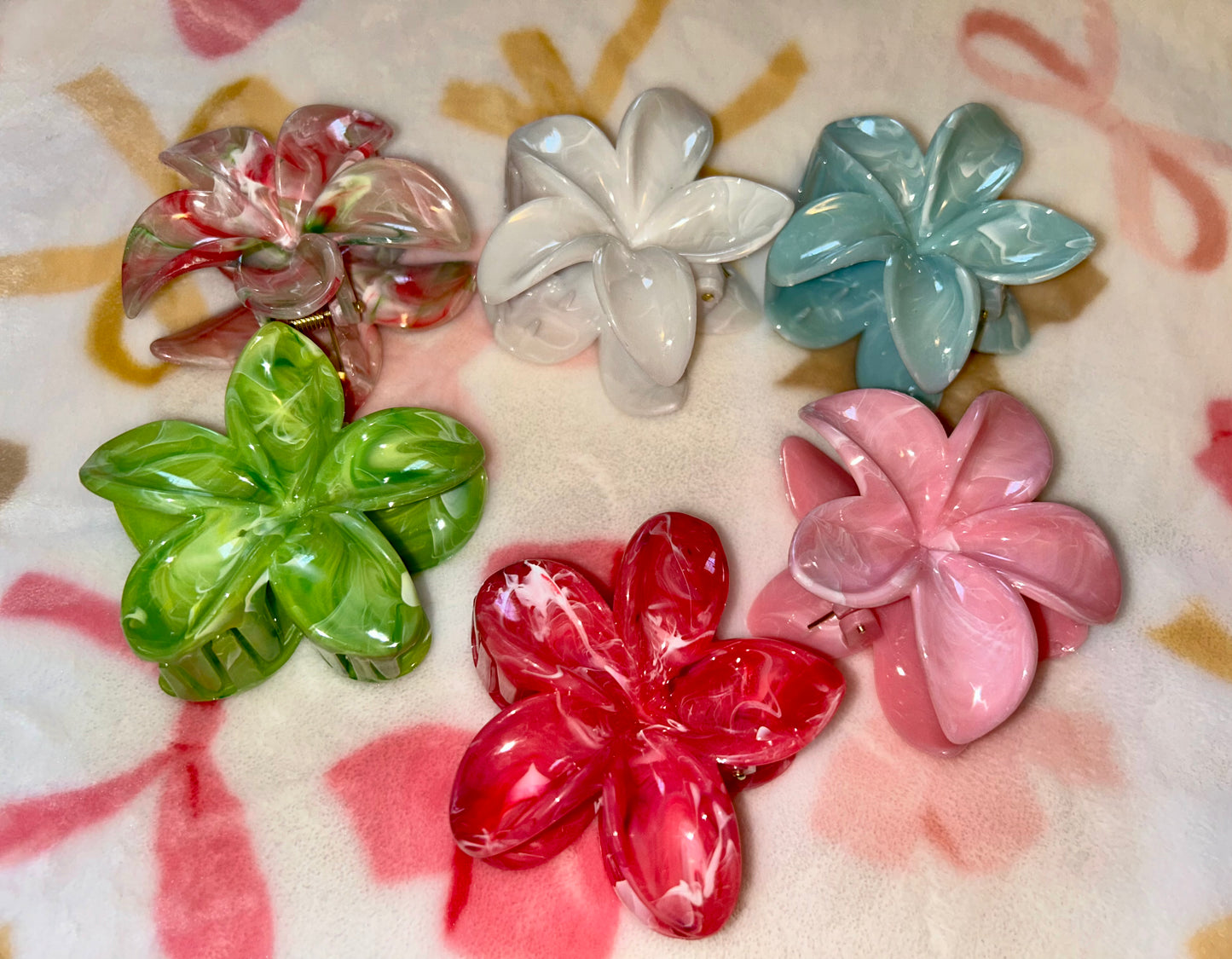 Floral Claw Clips