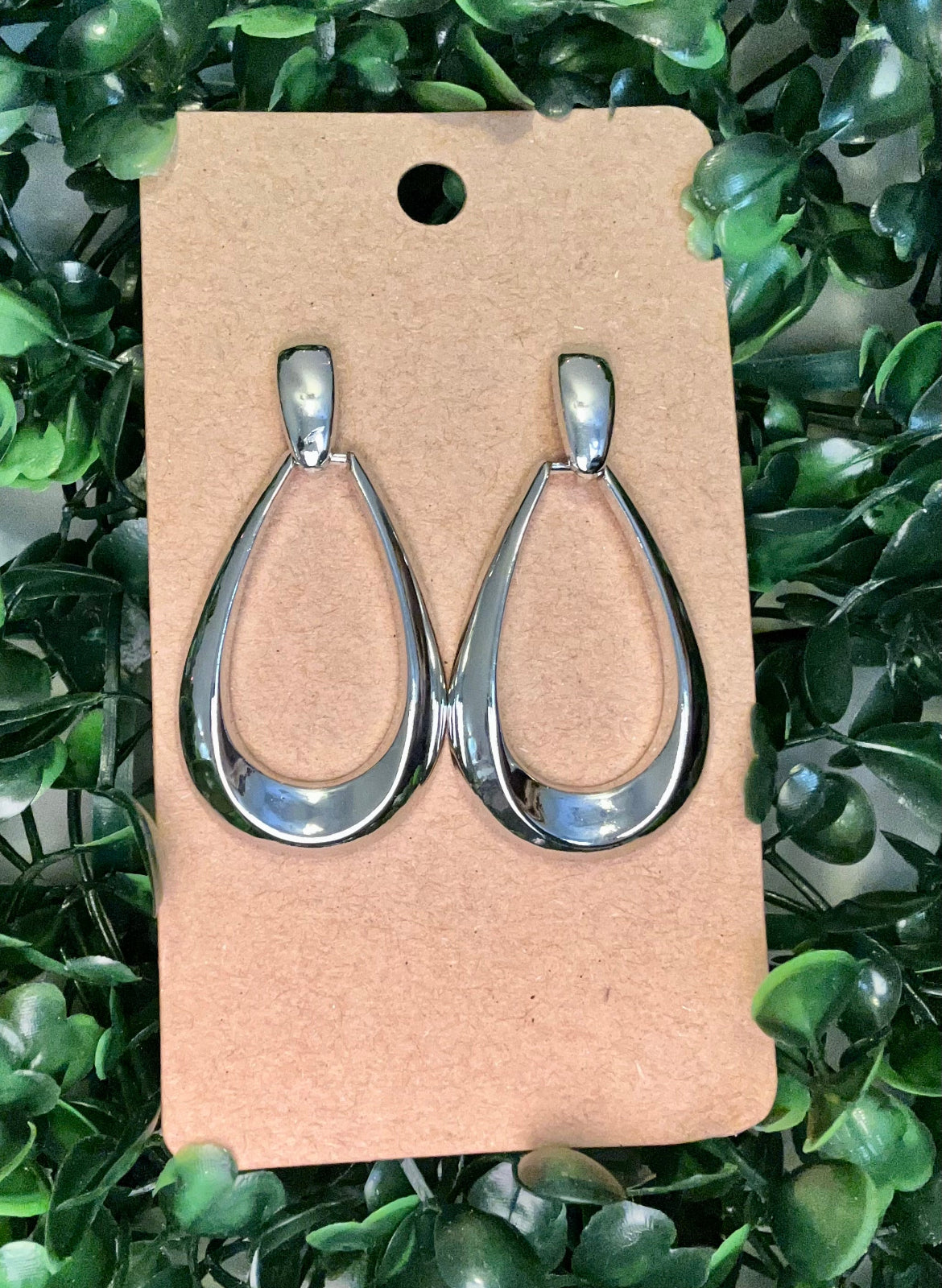 Stud Dangling Hoops- Gold or Silver