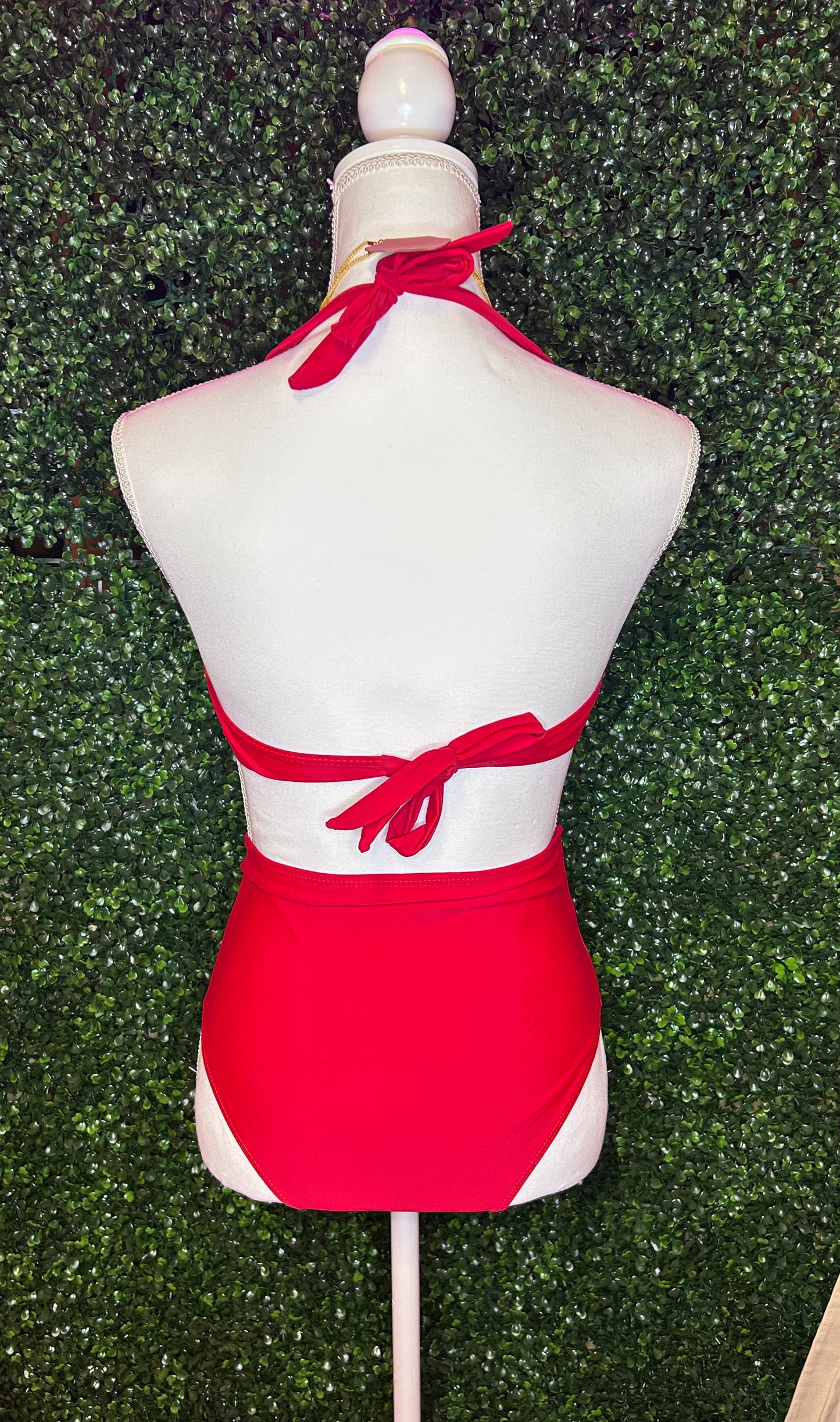 Cherry Pop Cutout One-Piece Swimsuit