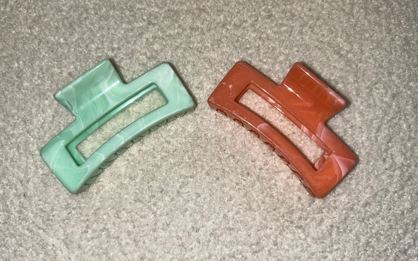 Pink & Green Claw Clip