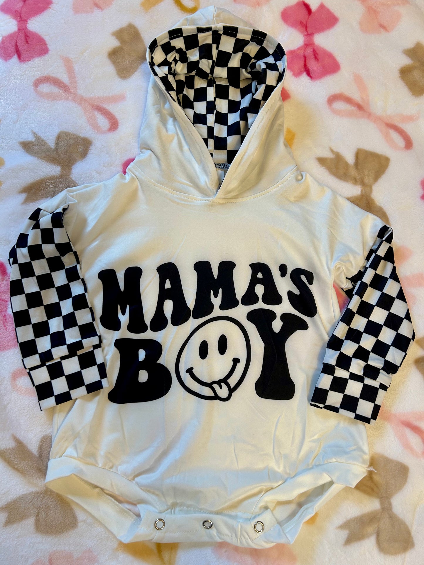 Baby Mama’s Boy Checkered Bubble Hoodie