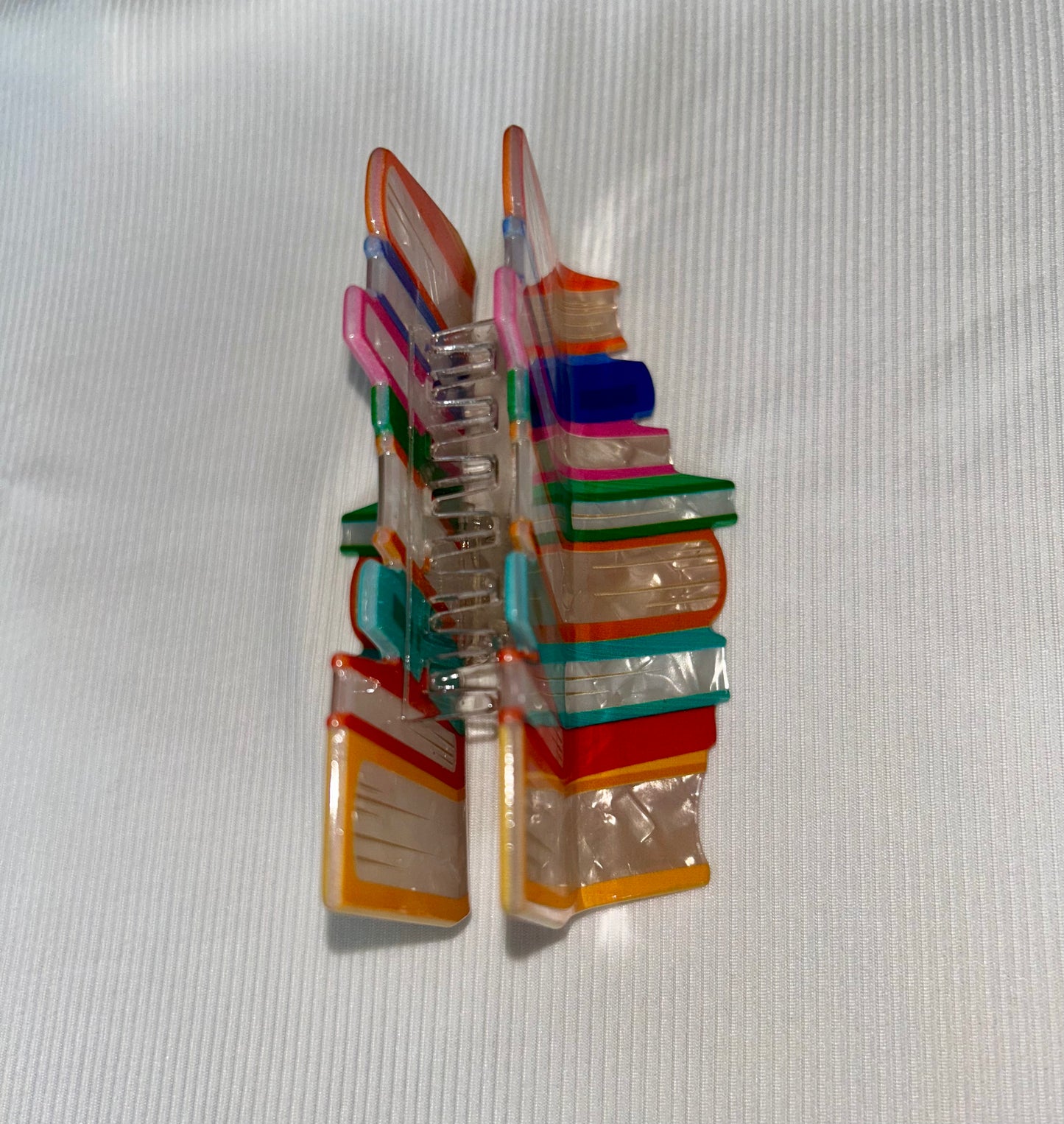 Stack of Books Claw Clip