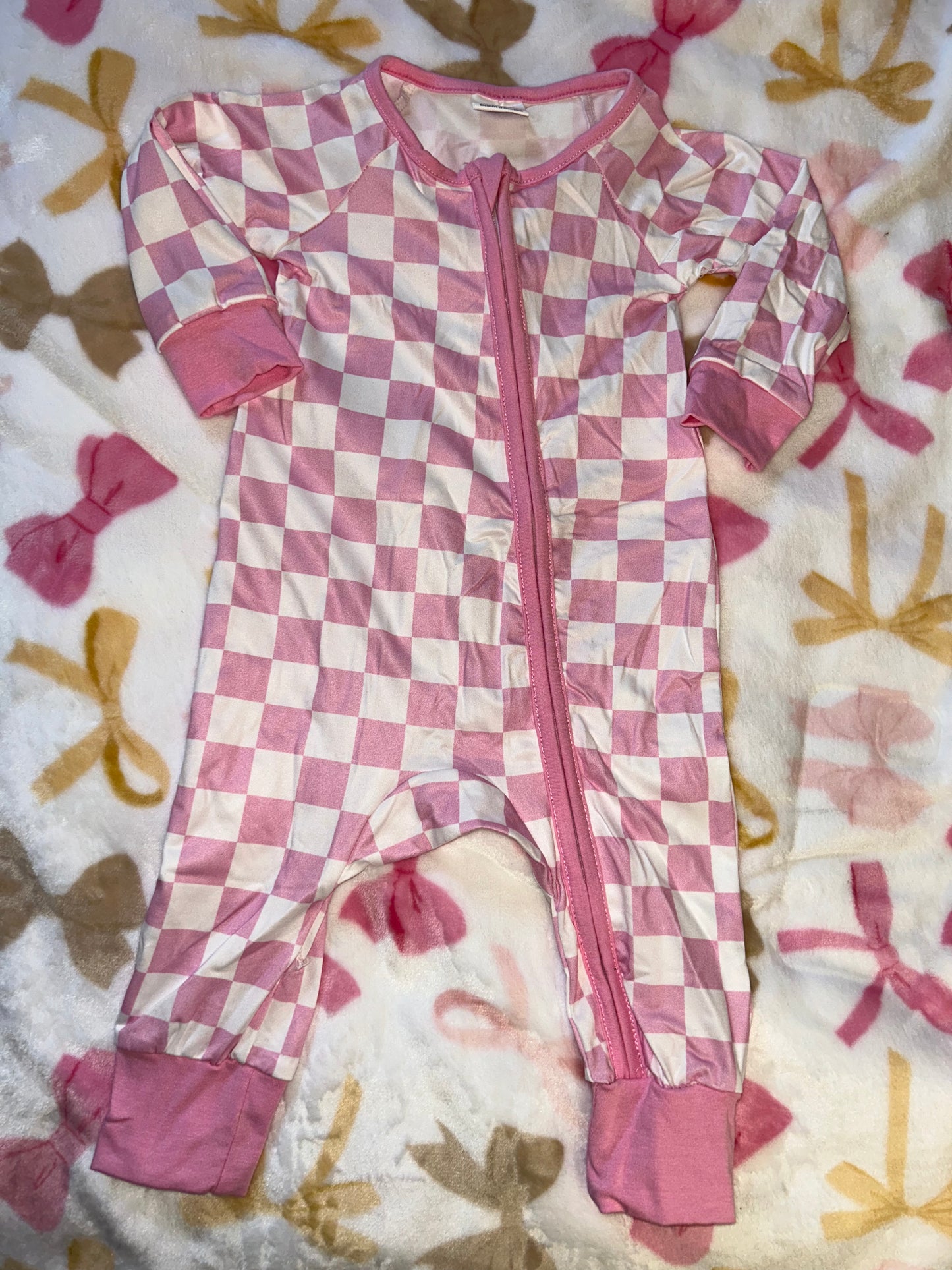 Baby/Toddler Checkered Sleeper- Different Color Options Available