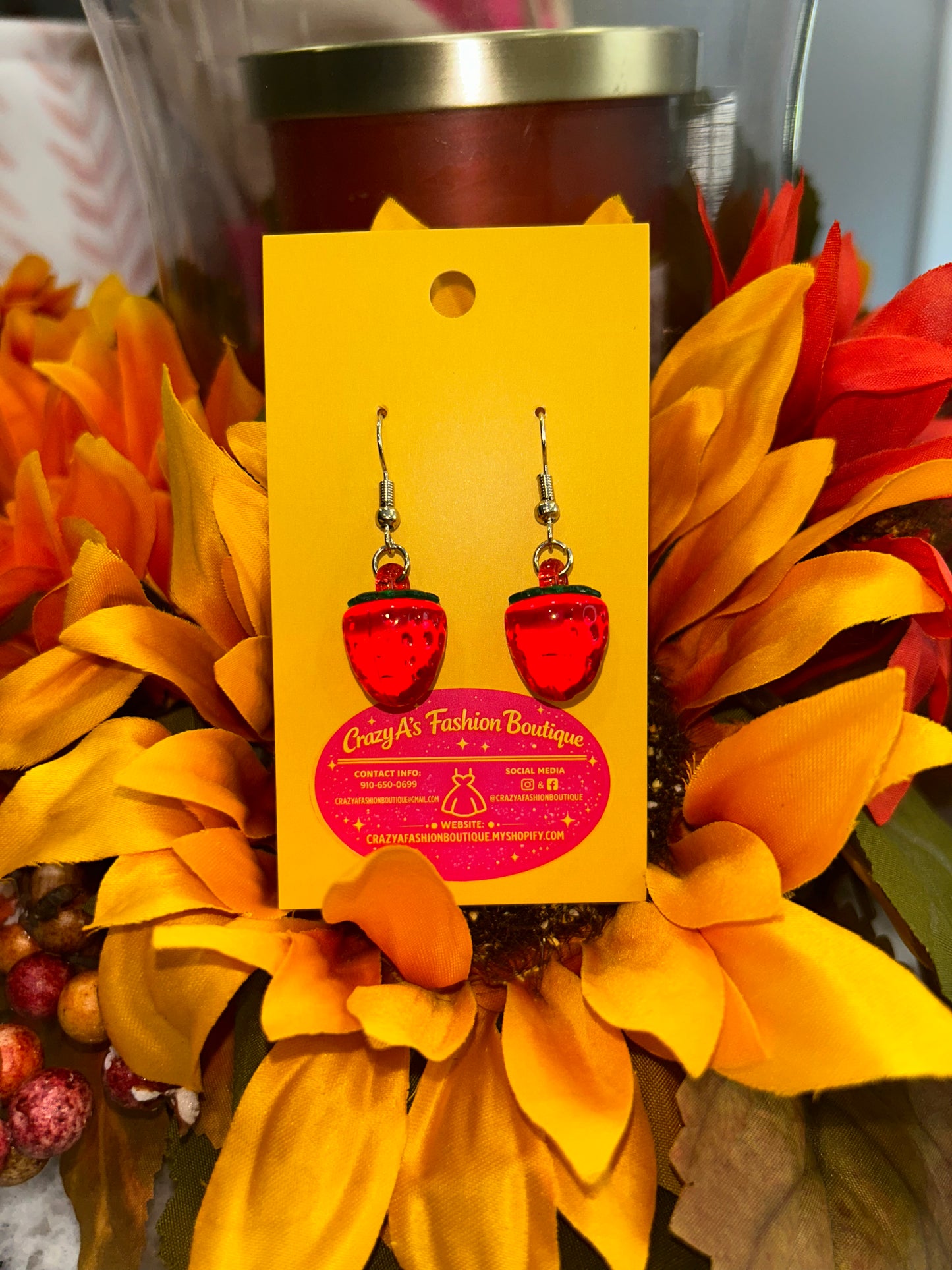 Baby Strawberry Earrings