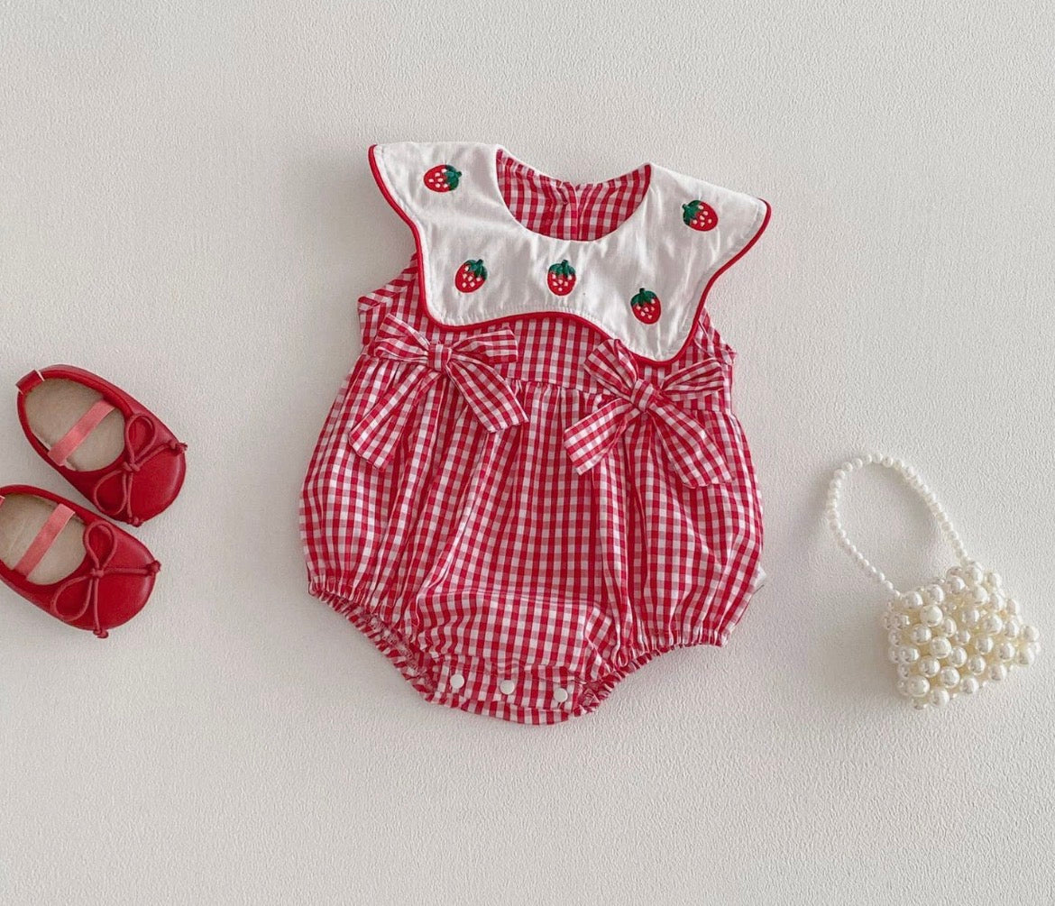 Strawberry Sweetie Bubble Romper
