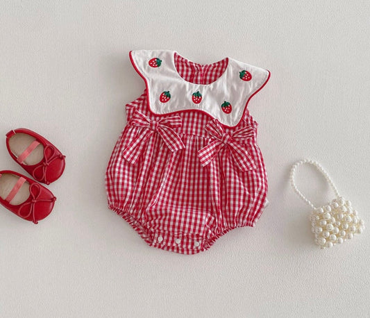 Strawberry Sweetie Bubble Romper