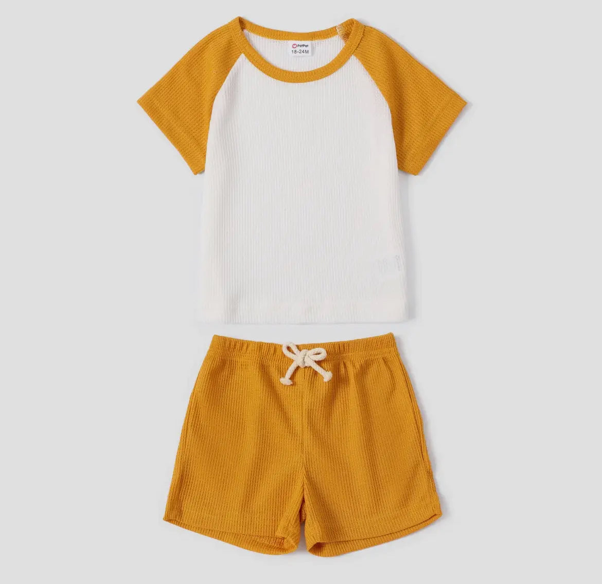 Toddler Boy Raglan Sleeve Tee And Short Set- Different Color Options Available