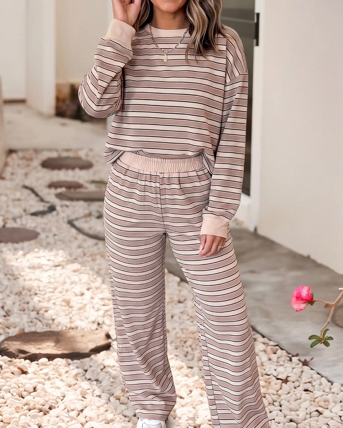 Cozy Vibes Striped Set