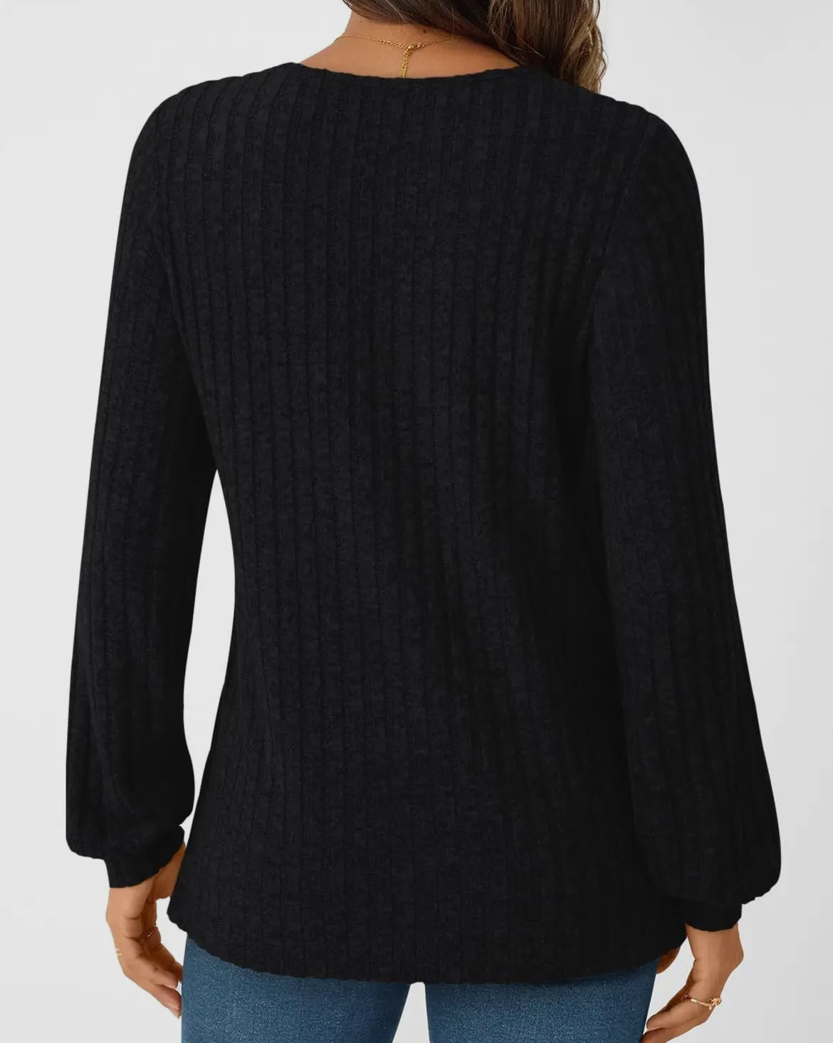 Textured Rib Knit Pullover