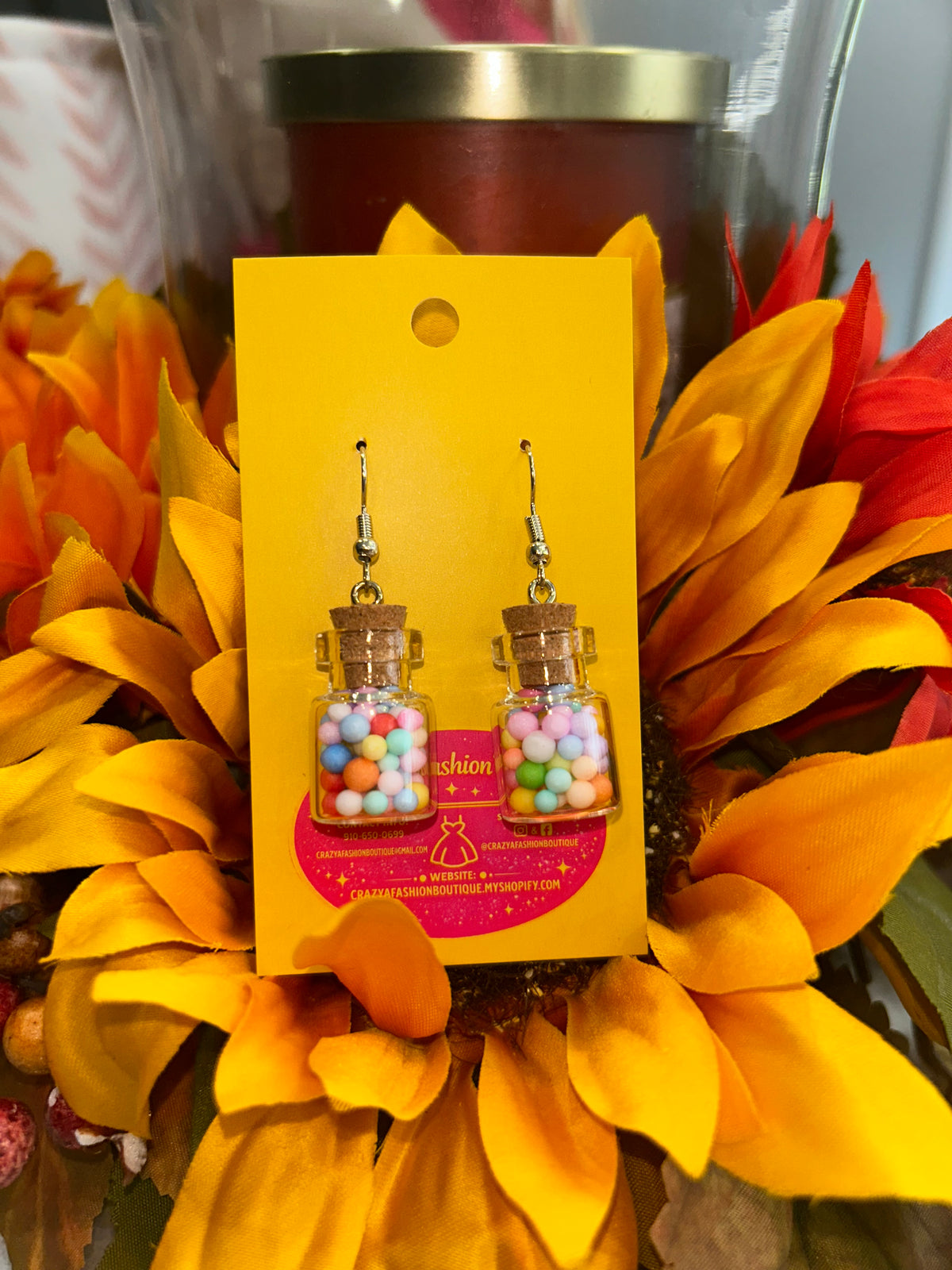 Balled Up Bottle Earrings