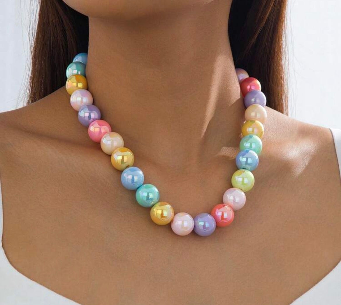 Bulky Beaded Necklace