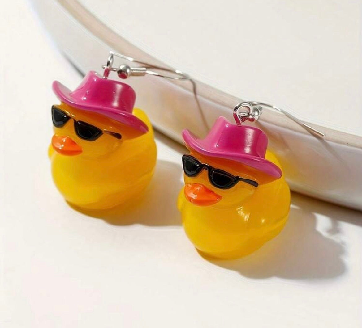 Cowgirl Duck Earrings