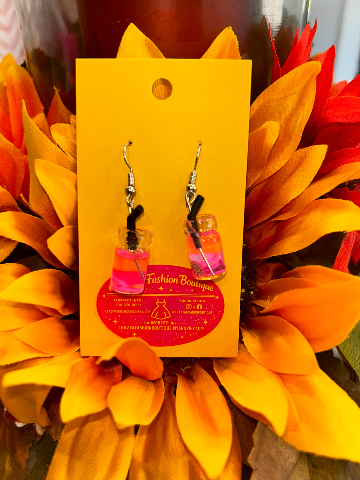 Dragon Fruit Sip Earrings