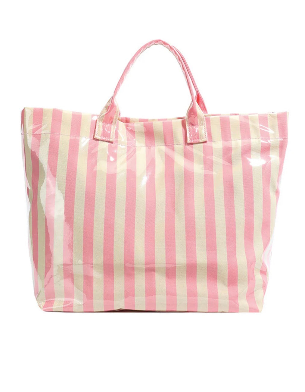 Glossy Stripped Large Tote Bag