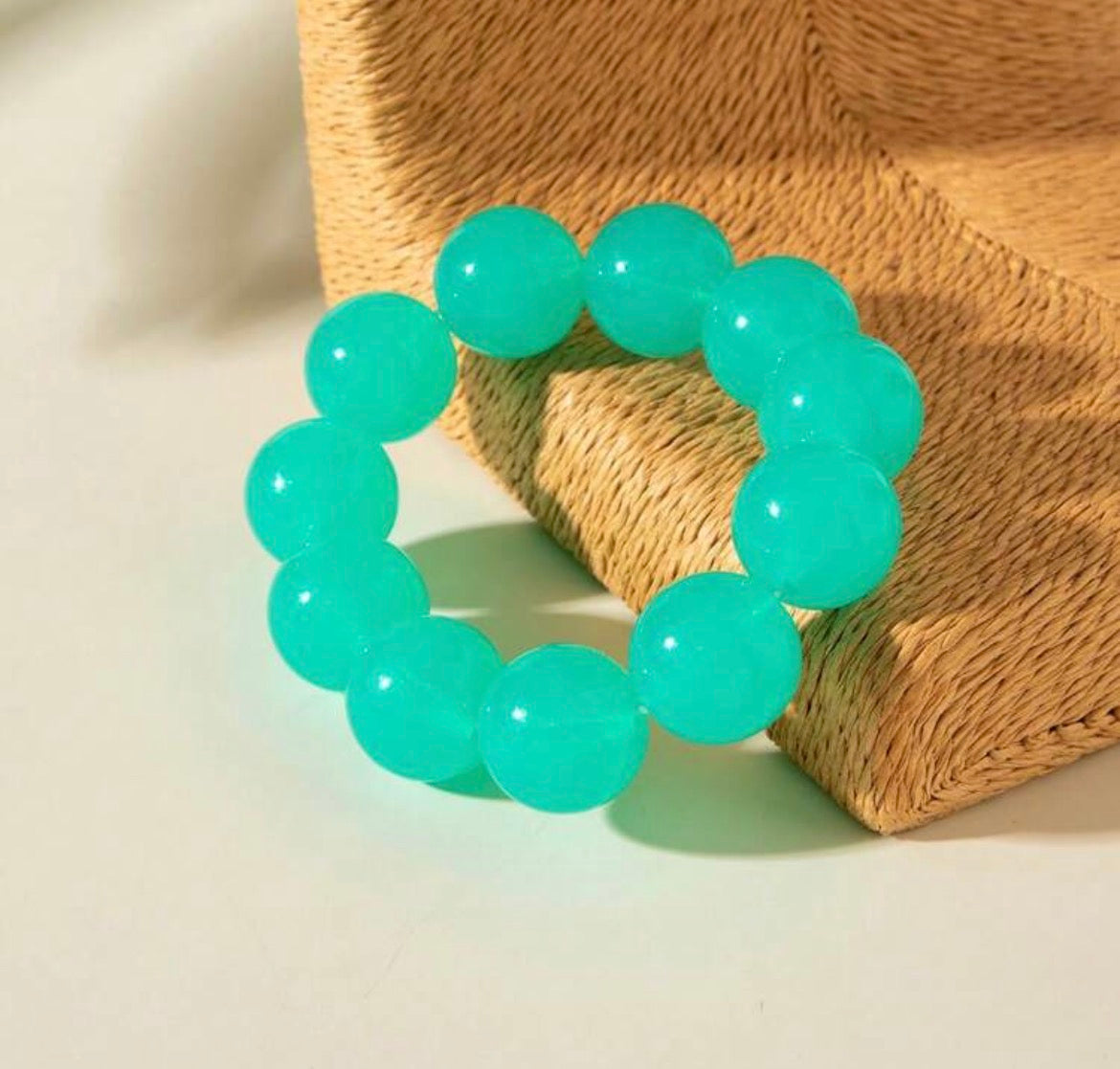 Bulky Beaded Bracelet- 3 Color Options Available