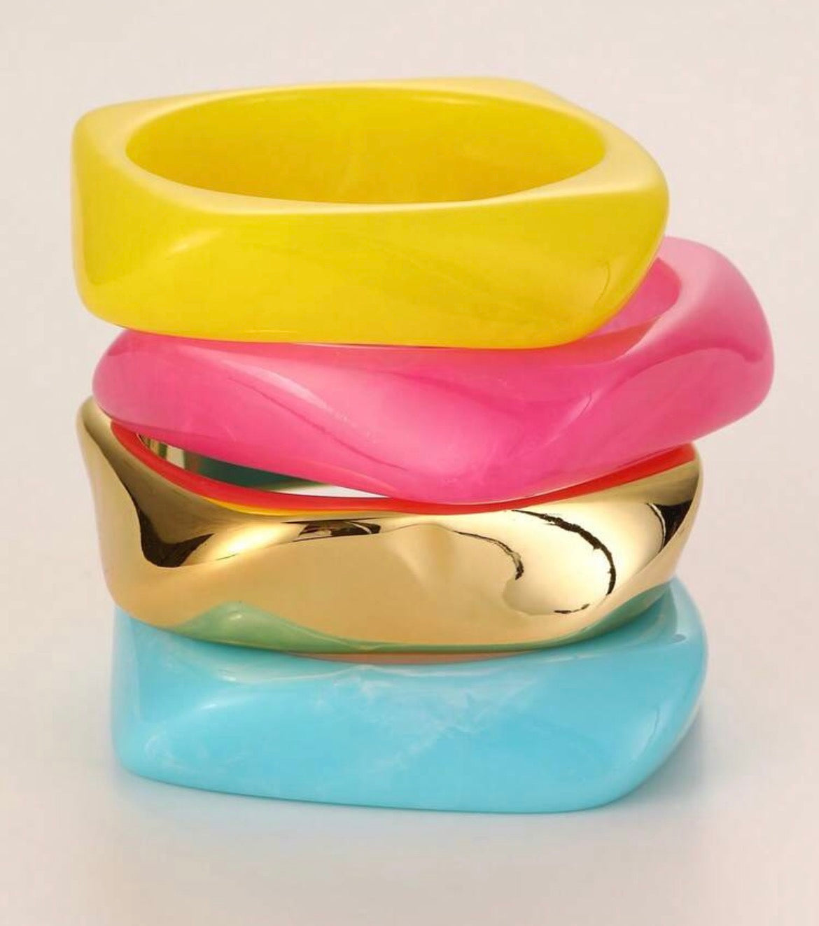 Multiple Bulky Resin Bracelets