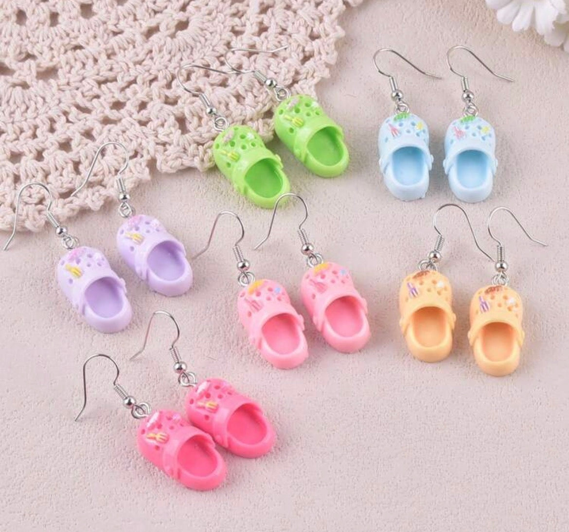 Croc Themed Earrings- Multiple Colors Available