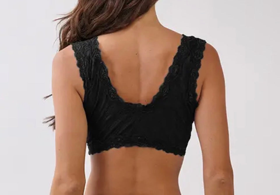 Black Or Brown Sheer Lace Bralette