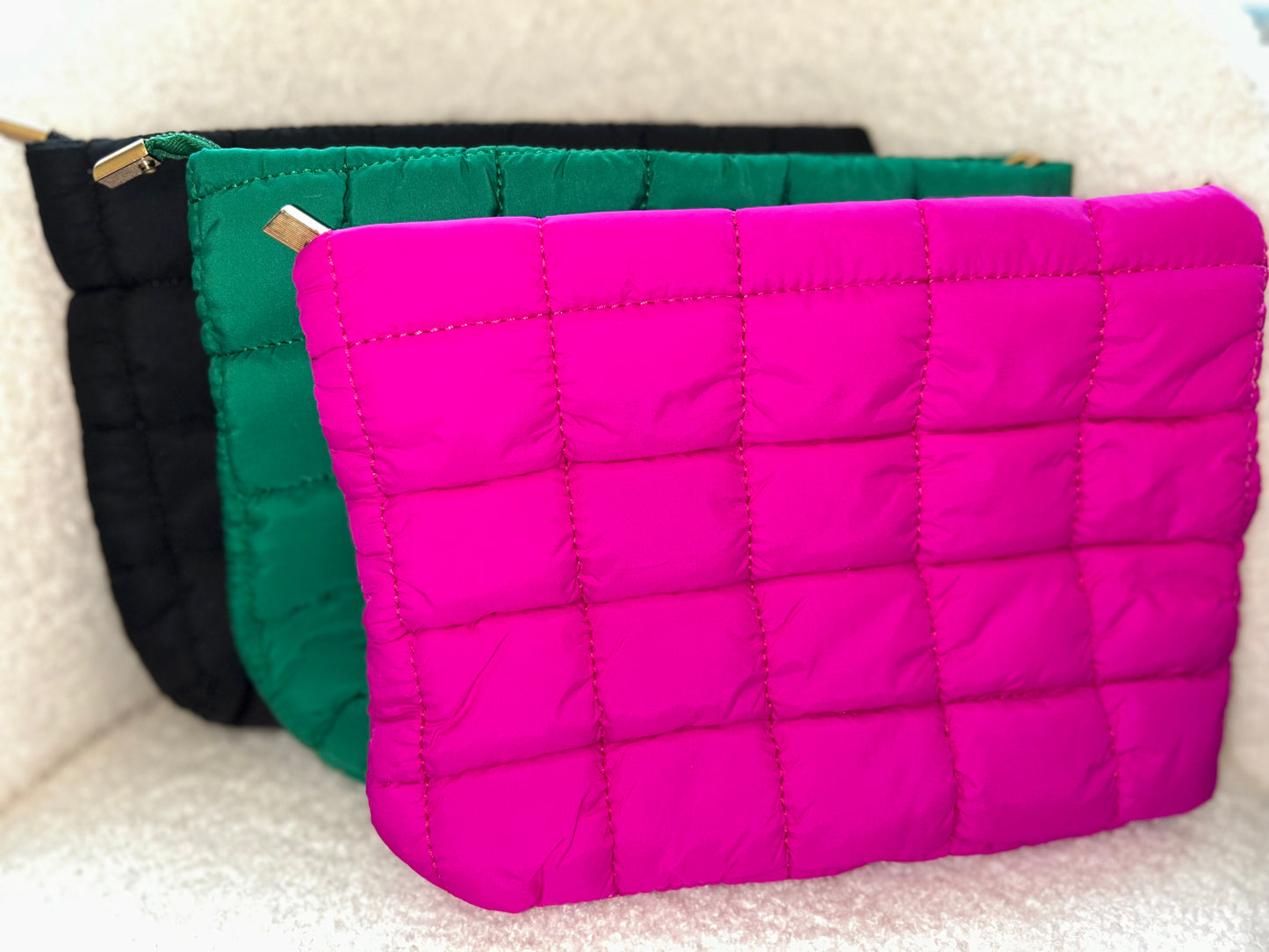 Puffy Makeup Bag- Different Color Options Available
