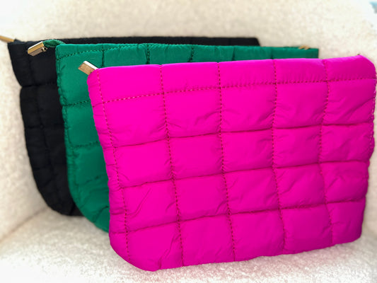 Puffy Makeup Bag- Different Color Options Available