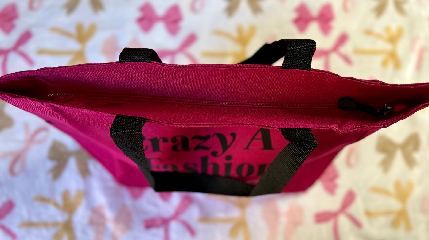 Logo Tote Bag w/ Zipper and Pockets