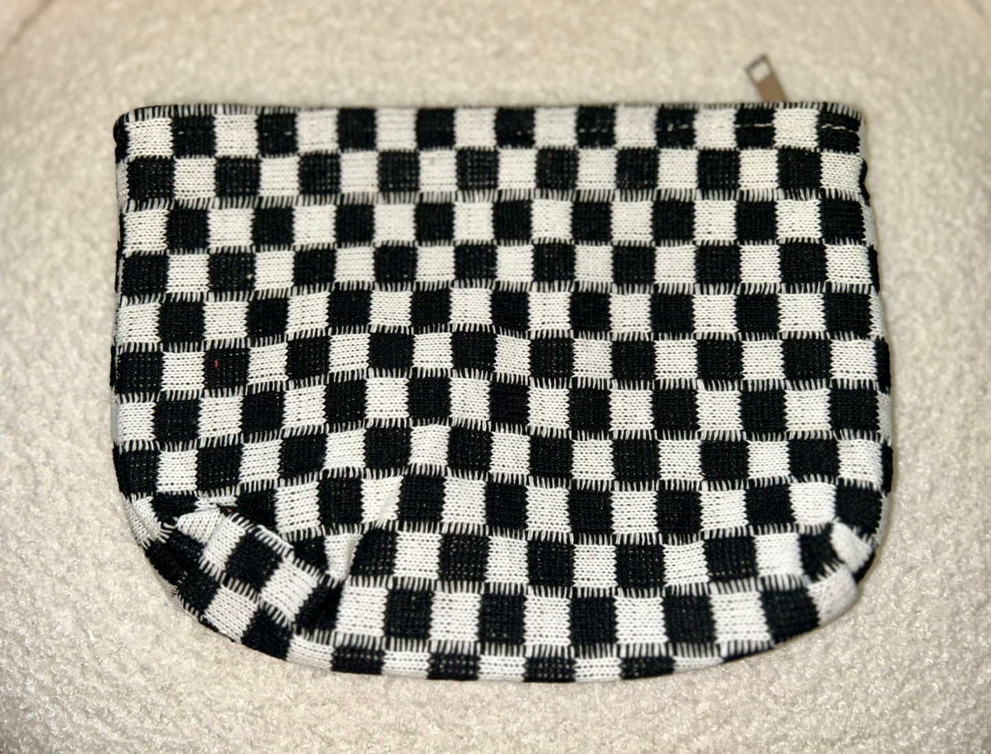 Checkered Makeup Bag- Different Color Options Available