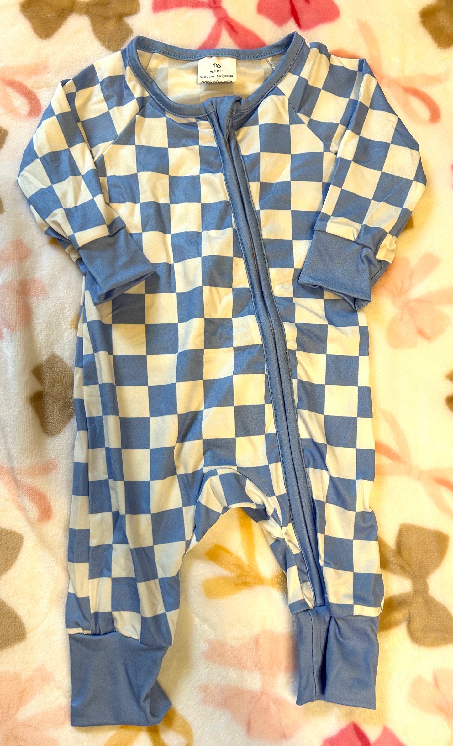 Baby/Toddler Checkered Sleeper- Different Color Options Available