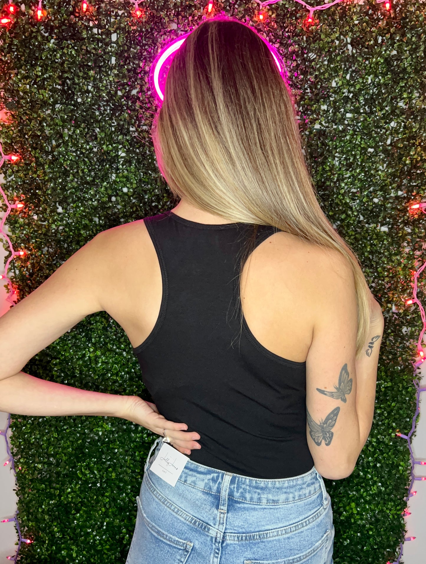 Racerback Cotton Bodysuit w/Adjustable Closer