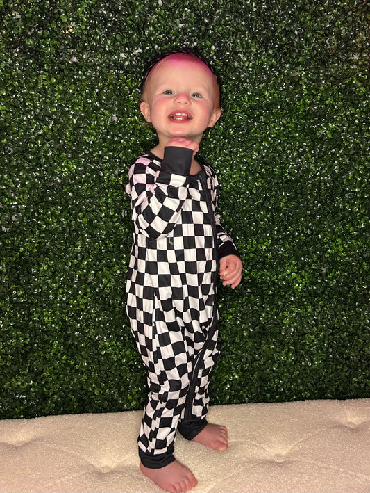 Baby/Toddler Checkered Sleeper- Different Color Options Available