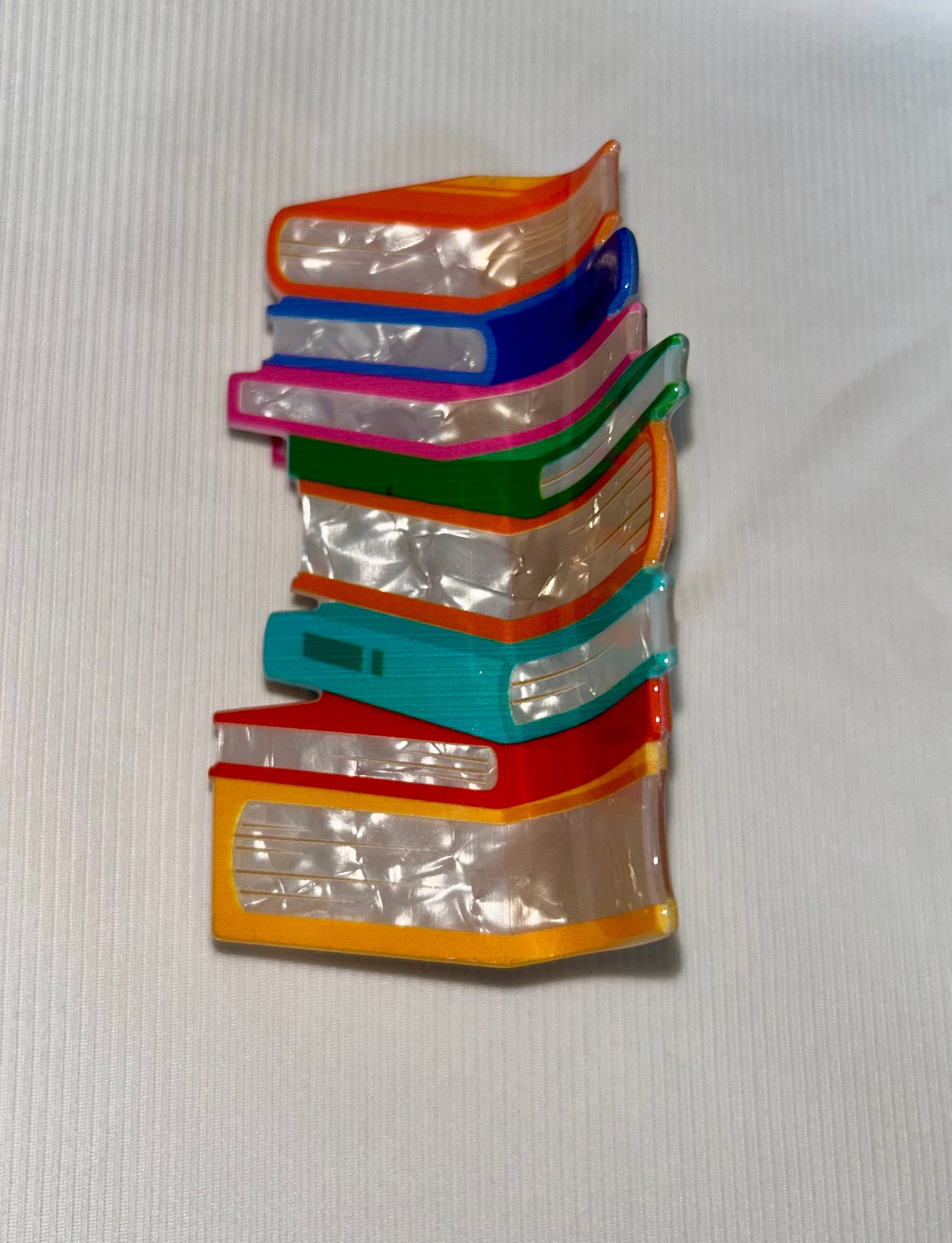 Stack of Books Claw Clip