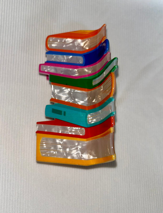 Stack of Books Claw Clip