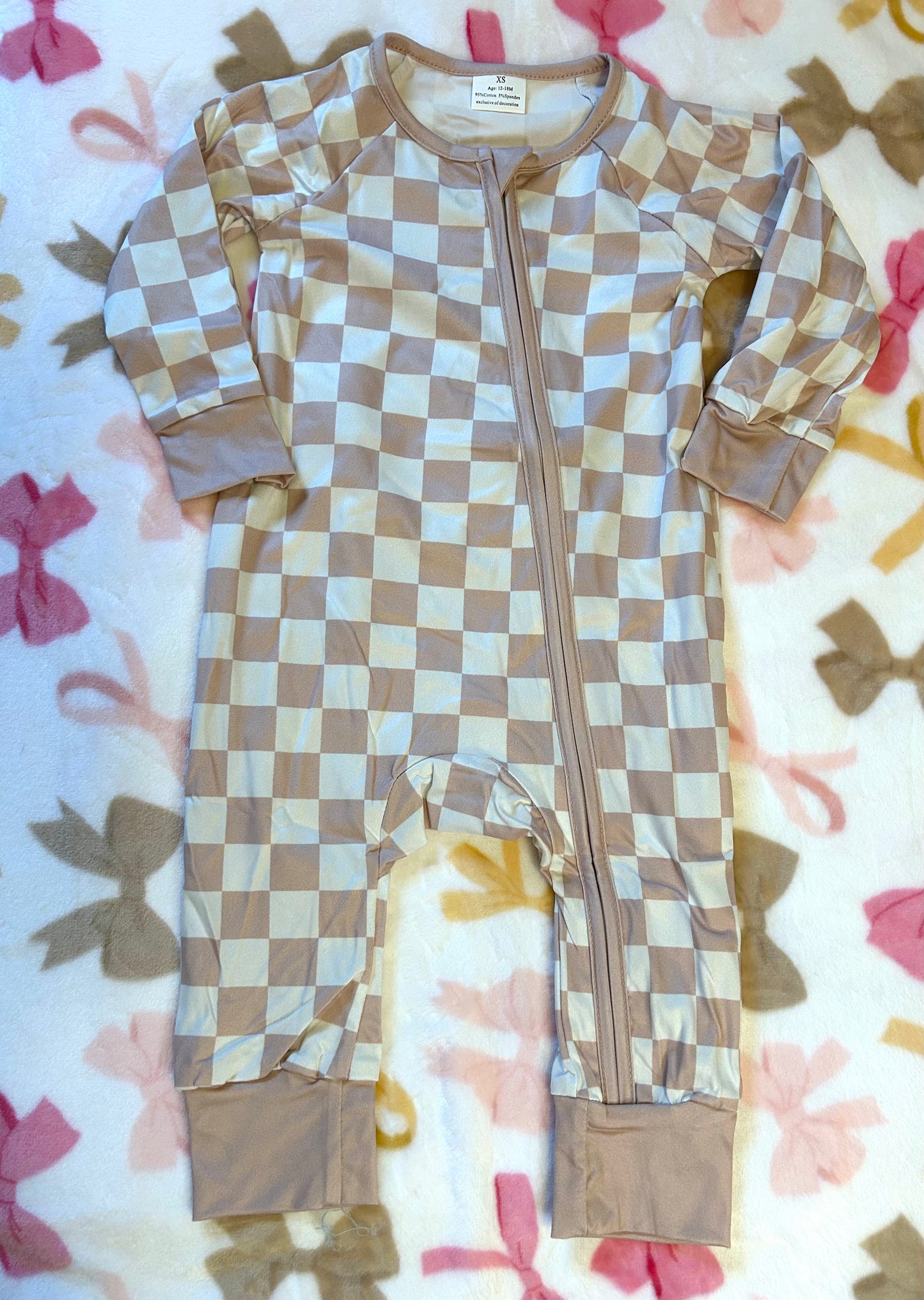 Baby/Toddler Checkered Sleeper- Different Color Options Available