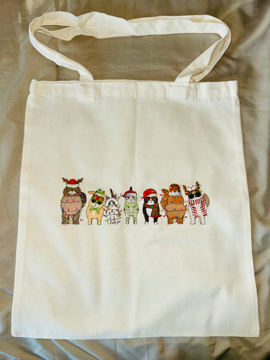 Christmas Cats Tote Bag
