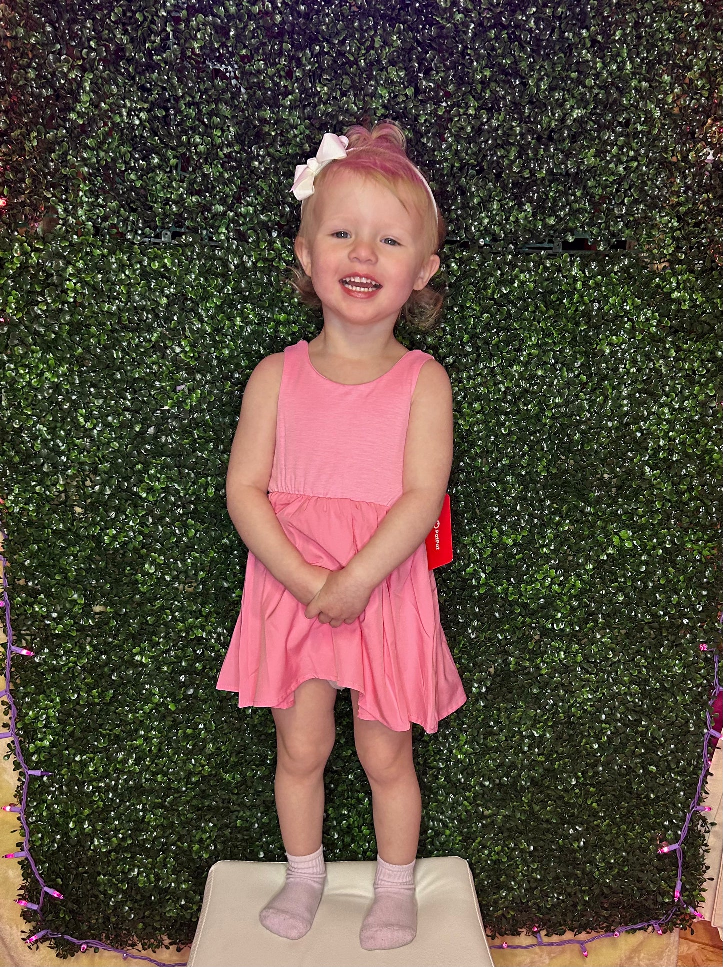 Toddler Girls Solid Color Open back Crisscross Dress
