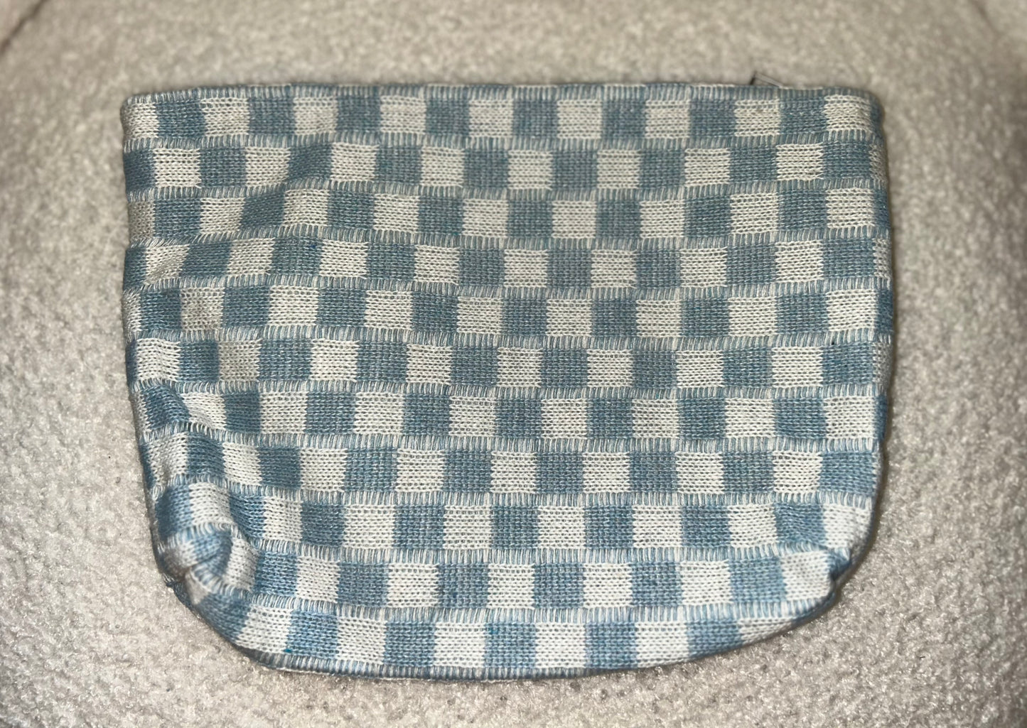 Checkered Makeup Bag- Different Color Options Available