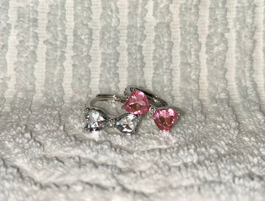 Bow Rings Pink or Silver