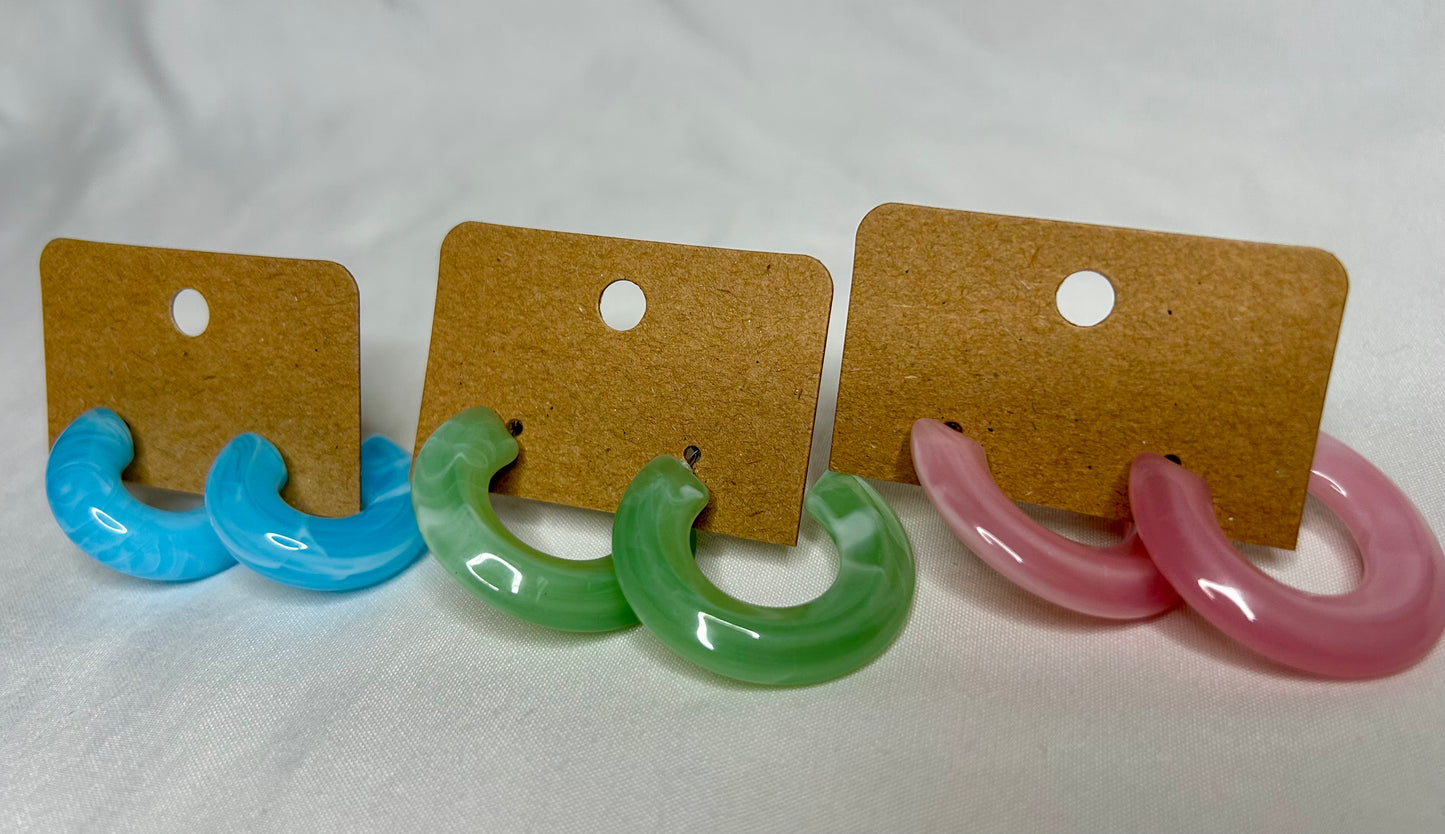 Resin Hoop Earrings