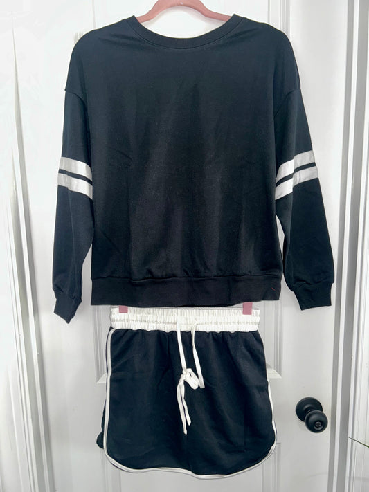 Two Piece Sweatshirt And Skirt Set