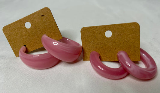 Resin Hoop Earrings