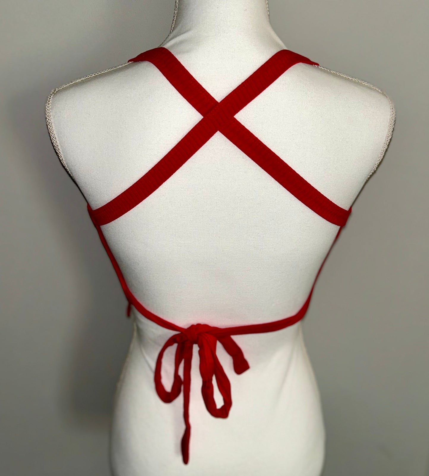 Fitted Open Cross Back Cami Top