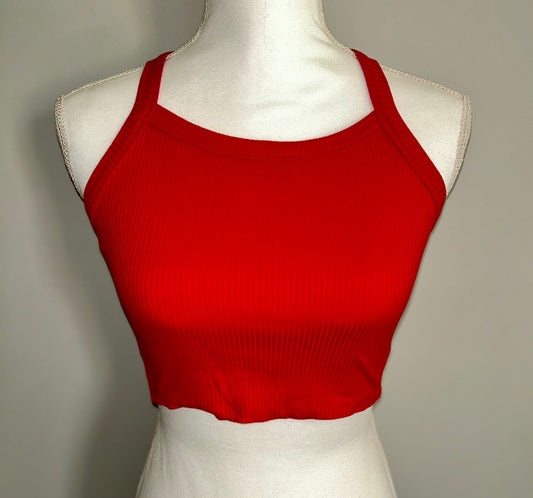 Fitted Open Cross Back Cami Top