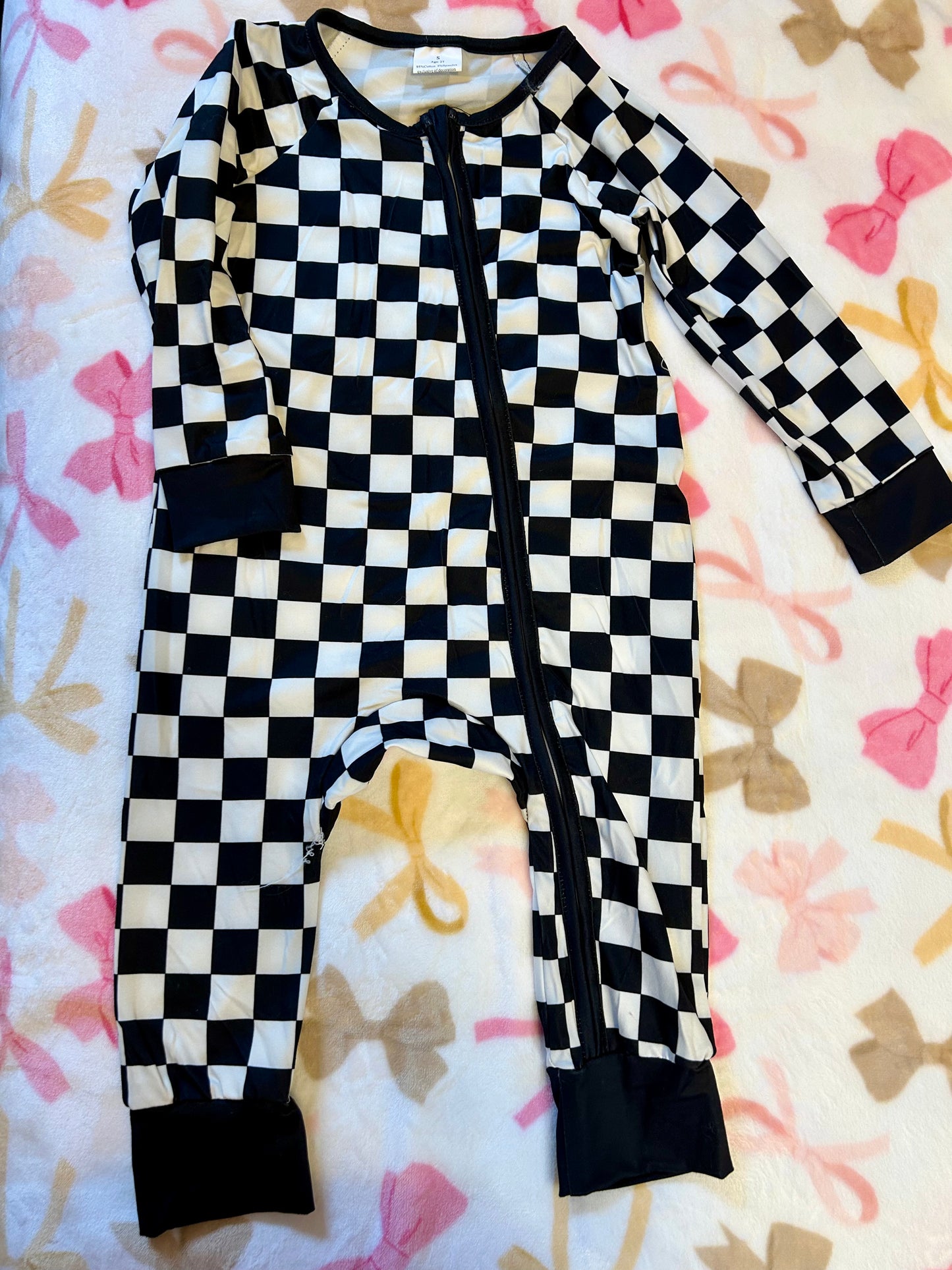 Baby/Toddler Checkered Sleeper- Different Color Options Available