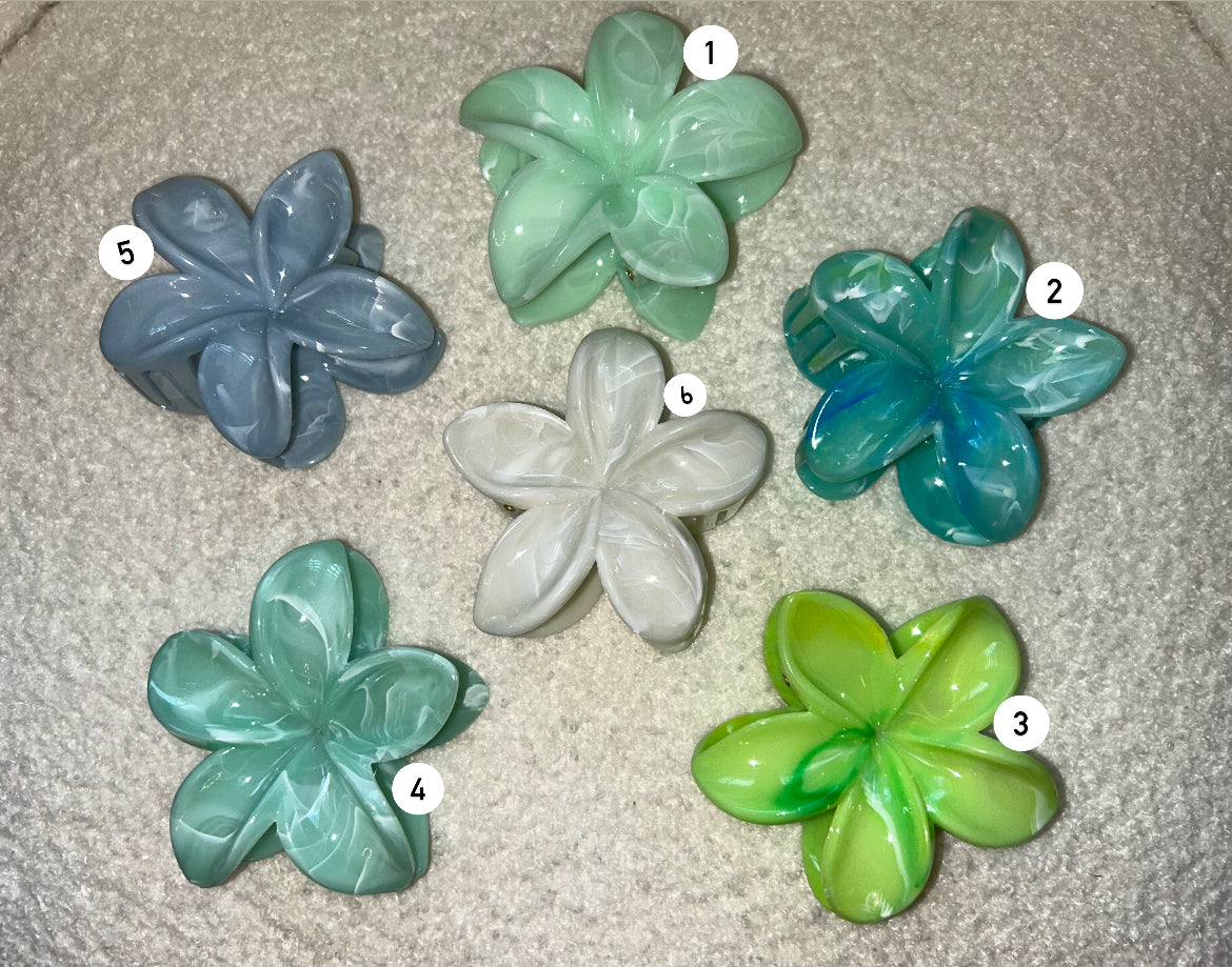Floral Claw Clips