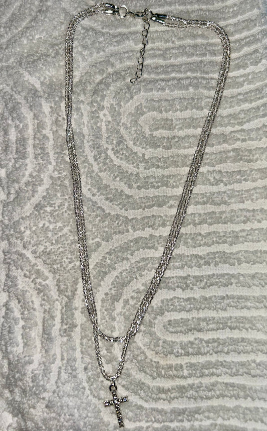 Cross Sparkling Chain Necklace