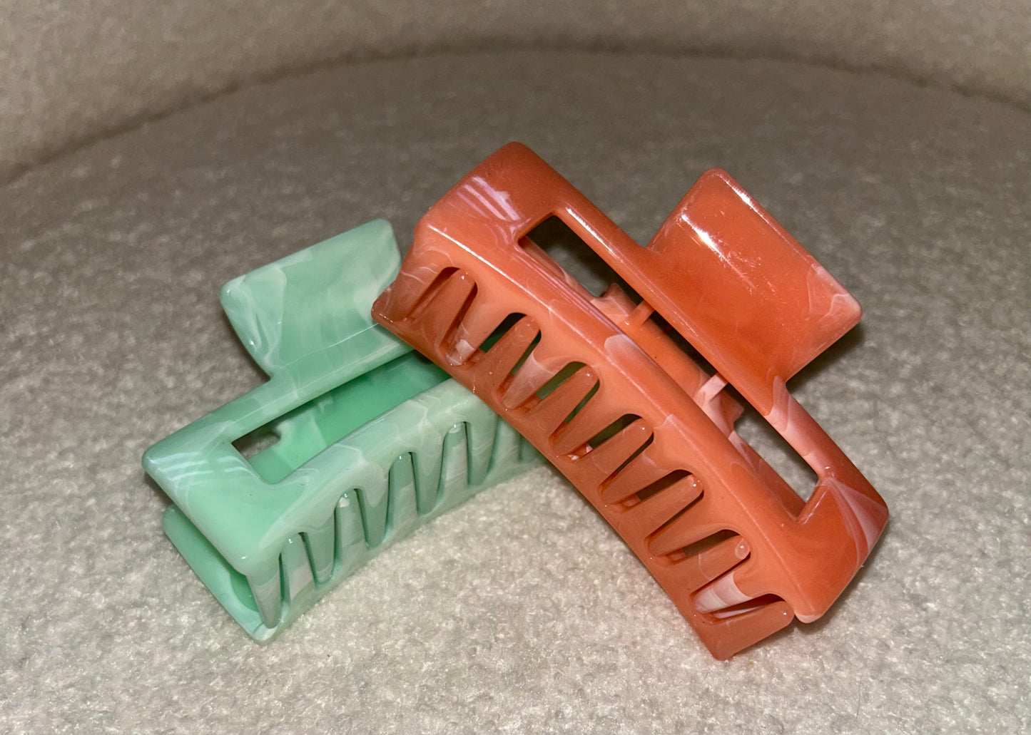 Pink & Green Claw Clip
